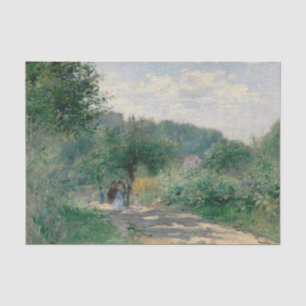 Eine Straße in Louvecienne von Auguste Renoir Seidenpapier