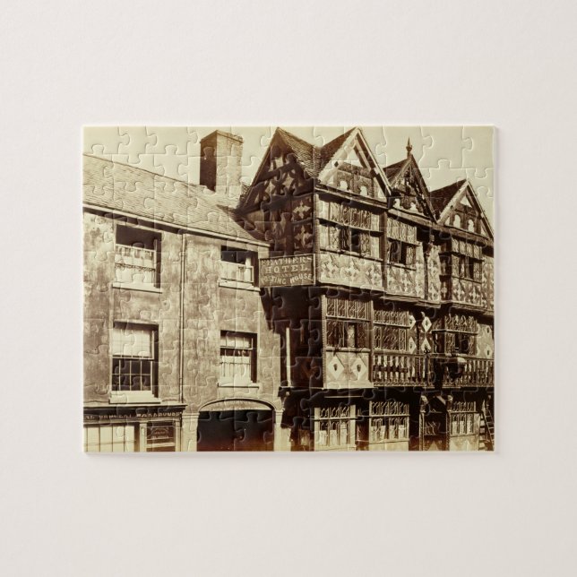 Eine Straße in Ludlow (b/w Foto) (Horizontal)
