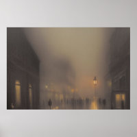 Eine Straße in Paris nebeln Winterregen-Straßenlat
