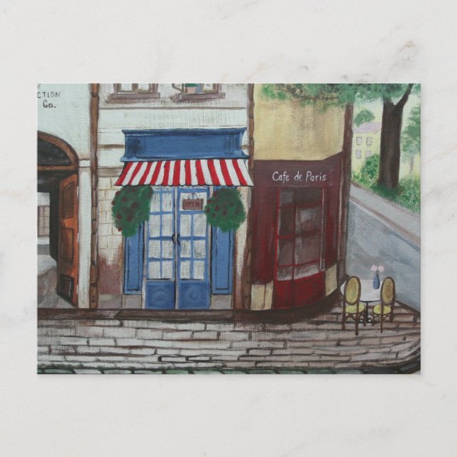 Eine Straße in Paris Postkarte (Vorderseite)