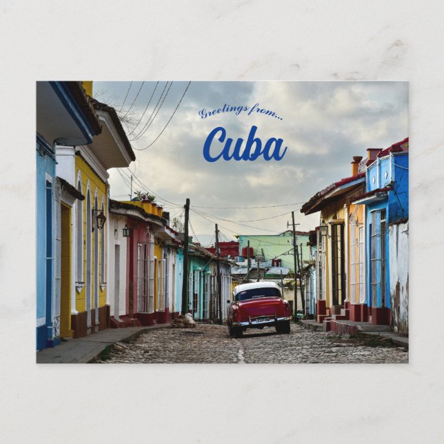 Eine Straße in Trinidad und Kuba Postkarte (Vorderseite)