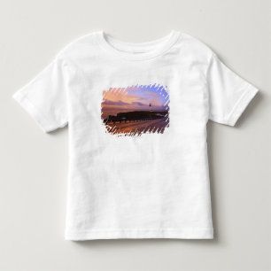 Eine Straße u. ein Leuchtturm entlang der Küste  Kleinkind T-shirt