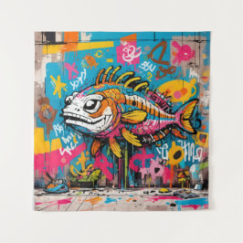 Eine Street Art Inspiriert Tapestry Collection 🎨 Wandteppich