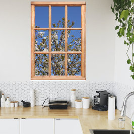 Eine Struktur in der Fernansicht von einem Fenster Poster