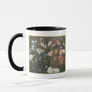 Eine Studie der Pfingstrosen, der Winde, der Tasse