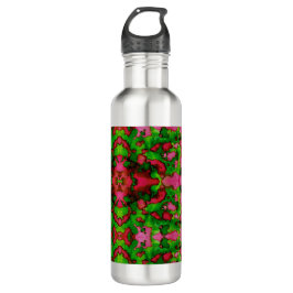 Eine Studie in Rosa und Grün Edelstahlflasche
