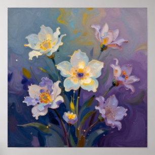 Eine Studie über ätherische Flora in Indigo und Go Poster