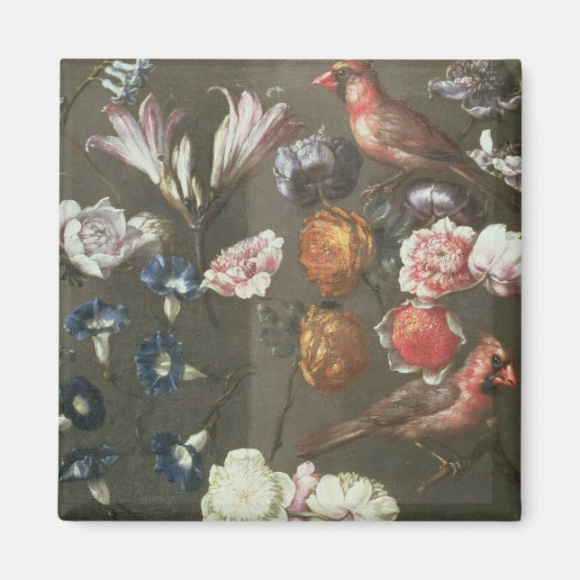 Eine Studie über Peonies, Convolvulus, Lilies und  Magnet (Vorne)