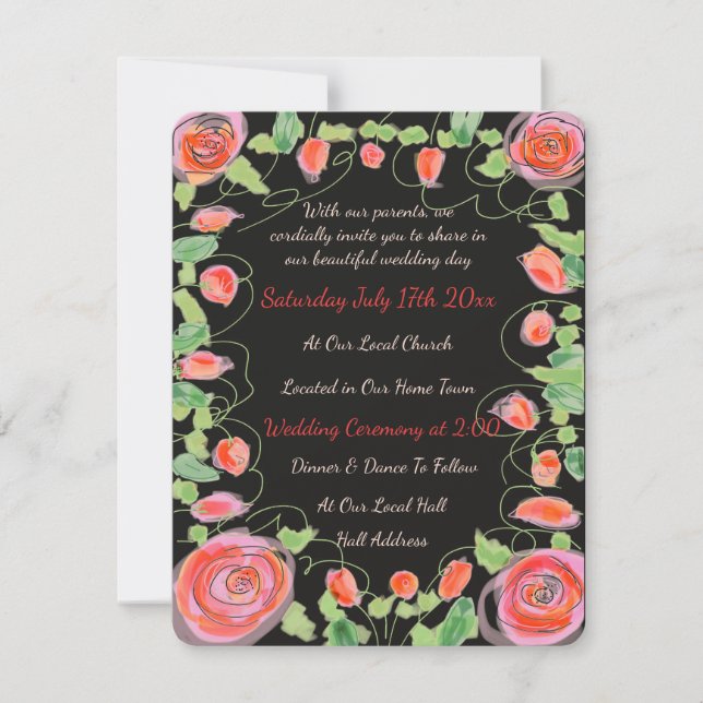 Eine Super Sweet Mini Hochzeitseinladung RSVP Karte (Vorderseite)