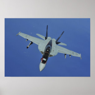 Eine Superhornisse US-Marine-F/A-18F im Flug Poster