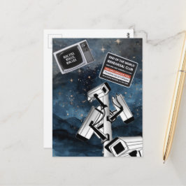 Eine surrealistische Überwachungs Szene Postkarte