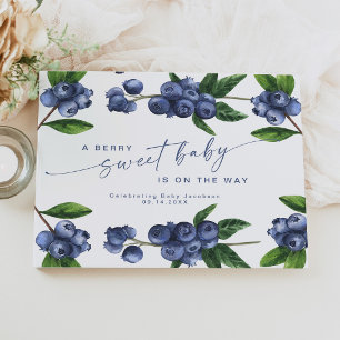 Eine süße Baby-Blau-Beeren-Baby-Party Gästebuch