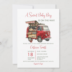 Eine süße Baby Boy Bäckerei Food Truck Babyparty Einladung