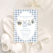 Eine süße Babyparty-Einladung für Zwillinge im Bee