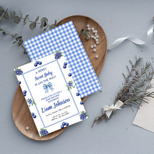 Eine süße Beeren-Baby-Party-Einladung Blaubeere Einladung