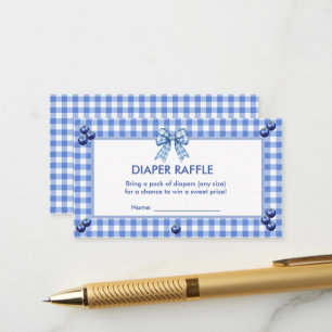 Eine süße Beereneinlagekarte für Diaper-Raffletick Begleitkarte