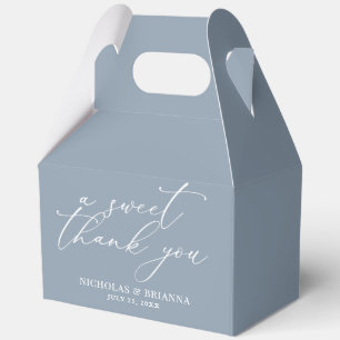 Eine süße Dankeschön Dusty Blue Minimalistische Ho Geschenkschachtel