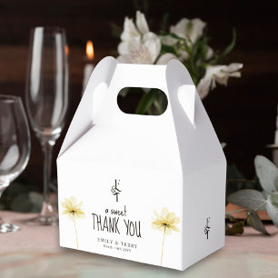 Eine süße Dankeschön florale Monogram Minimal Wedd Geschenkschachtel