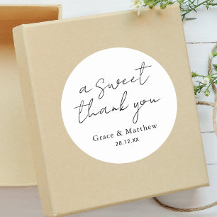 Eine süße Dankeschön Geschenkidee für eine minimal Runder Aufkleber