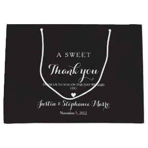 Eine süße Dankeschön-Minimalist-Hochzeit Große Geschenktüte