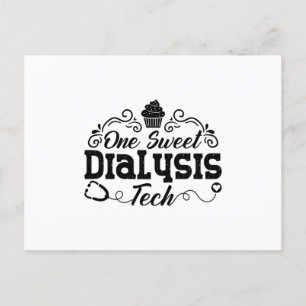 Eine süße Dialyse Tech-Technikerin Dialyse Nurse Postkarte