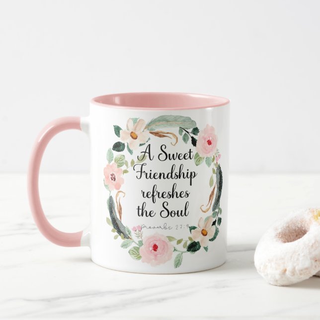 Eine süße Freundschaft erfrischt das Soul Tasse (Mit Donut)