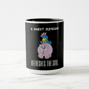 Eine süße Freundschaft erfrischt die Seele Lila Ni Tasse