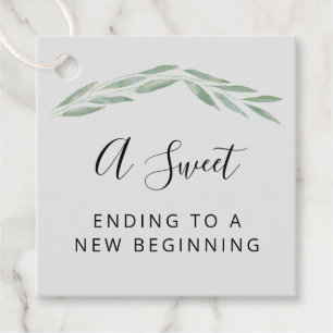 Eine süße Hochzeit für einen neuen Anfang Geschenkanhänger
