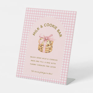 Eine süße Kekse Mädchen Erstgeburt Milch & Cookie Sockelschild