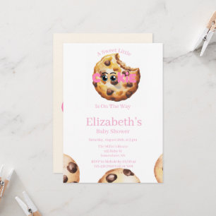 Eine süße kleine Cookie-Mädchen-Baby-Shower-Einlad Einladung