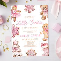 Eine süße kleine Cookie Rosa Lebkuchen-Baby-Party