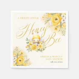 Eine süße kleine Honigbiene-Baby-Party Serviette