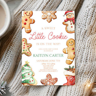 Eine süße kleine Kekse Lebkuchen-Baby-Party Einladung