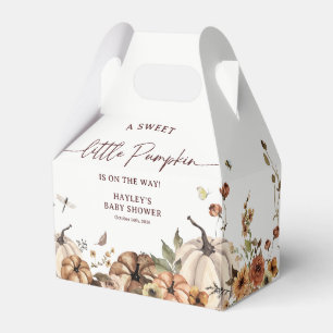 Eine süße kleine Kürbis-Herbst-Baby-Party Geschenkschachtel