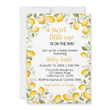 Eine süße kleine Lemon Baby Shower Einladung