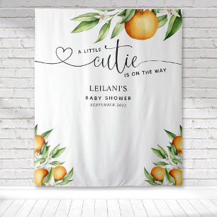 Eine süße kleine orange Baby Shower Tapete Wandteppich