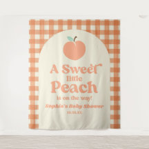 Eine süße kleine Pfirsichfrucht Rosa Orangen Babyd