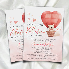 Eine süße Kleine Valentine ist auf dem Weg Baby Du Einladung
