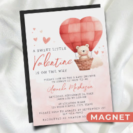 Eine süße Kleine Valentine ist auf dem Weg Baby Du Magneteinladung