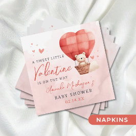 Eine süße Kleine Valentine ist auf dem Weg Baby Du Serviette