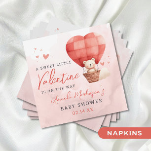 Eine süße Kleine Valentine ist auf dem Weg Baby Du Serviette