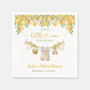 Eine süße kleine Zitronen-Zitrus-Baby-Party Serviette
