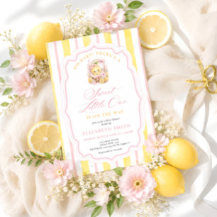 Eine süße kleine Zitrus-Limonen-Mädchen-Baby-Party Einladung