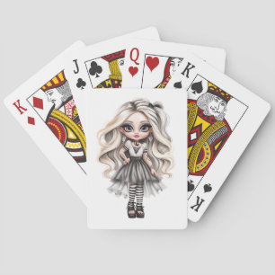Eine süße Mädchen-Halloween-Design-Kollektion 12 Spielkarten