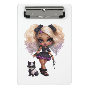 Eine süße Mädchen-Halloween-Design-Kollektion 8 Mini Klemmbrett