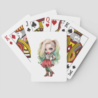 Eine süße Mädchen-Halloween-Design-Kollektion 9 Spielkarten