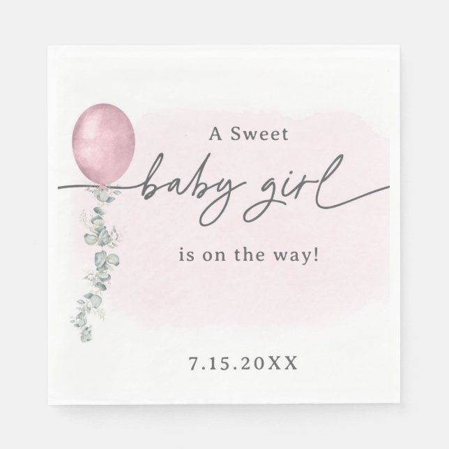 Eine Sweet Baby Girl Babydusche Serviette (Vorderseite)