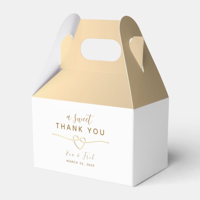 Eine Sweet Dankeschön-Gastgeschenk Hochzeit Geschenkschachtel (Vorderseite)