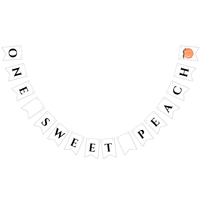Eine Sweet Peach Erste Geburtstagsparty Wimpelkette (Alle)