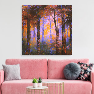 Eine Symphonie von Blätter - Waldlandschaft Leinwanddruck